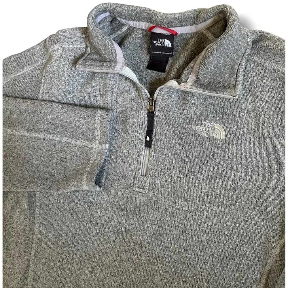 The‎ North Face Gordon Lyons 1/4 Zip Fleece Pullover Mens Medium Heather Grey